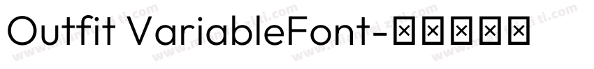 Outfit VariableFont字体转换